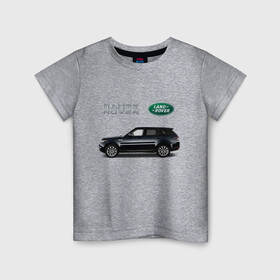 Детская футболка хлопок с принтом Land Rover в Кировске, 100% хлопок | круглый вырез горловины, полуприлегающий силуэт, длина до линии бедер | Тематика изображения на принте: america | avto | cadillac | car | v8 | машина | скорость