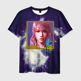 Мужская футболка 3D с принтом Final Fantasy в Кировске, 100% полиэфир | прямой крой, круглый вырез горловины, длина до линии бедер | girl | hieroglyph | portrait | девушка | иероглиф | портрет