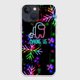 Чехол для iPhone 13 mini с принтом Among Us New Year в Кировске,  |  | 2021 | among us | impostor | space mafia | sus.puffballs united | амонг ас | амонг единорог | в космосе | гринч | импостор | инопланетяне | инопланетянин | новогодний амонг ас | ракета | с новым годом | самозванец | среди нас