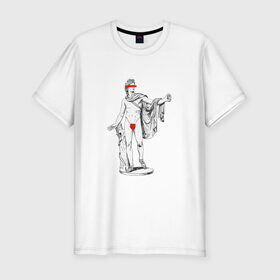 Мужская футболка хлопок Slim с принтом MMXX в Кировске, 92% хлопок, 8% лайкра | приталенный силуэт, круглый вырез ворота, длина до линии бедра, короткий рукав | 2020 | minimalism | mmxx | virofft | viront | vt | минимализм | статуя