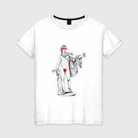 Женская футболка хлопок с принтом MMXX в Кировске, 100% хлопок | прямой крой, круглый вырез горловины, длина до линии бедер, слегка спущенное плечо | 2020 | minimalism | mmxx | virofft | viront | vt | минимализм | статуя