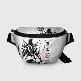 Поясная сумка 3D с принтом Ghost of Tsushima в Кировске, 100% полиэстер | плотная ткань, ремень с регулируемой длиной, внутри несколько карманов для мелочей, основное отделение и карман с обратной стороны сумки застегиваются на молнию | ghost of tsushima | samurai | игры | призрак цусимы | самурай | япония