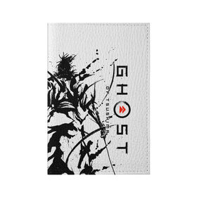 Обложка для паспорта матовая кожа с принтом Ghost of Tsushima в Кировске, натуральная матовая кожа | размер 19,3 х 13,7 см; прозрачные пластиковые крепления | ghost of tsushima | samurai | игры | призрак цусимы | самурай | япония