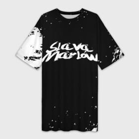 Платье-футболка 3D с принтом Slava marlow в Кировске,  |  | rap | slava marlow | артём готлиб | видеоблогер и рэпер | российский музыкальный продюсер | рэп | слава марлоу