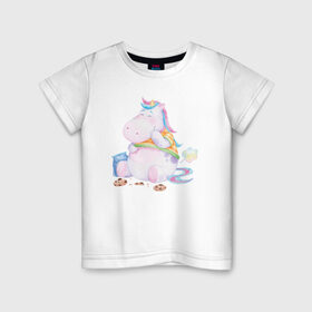 Детская футболка хлопок с принтом Хрум в Кировске, 100% хлопок | круглый вырез горловины, полуприлегающий силуэт, длина до линии бедер | арт | графика | единорог | пони | фэнтази