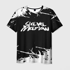 Мужская футболка 3D с принтом Slava marlow в Кировске, 100% полиэфир | прямой крой, круглый вырез горловины, длина до линии бедер | rap | slava marlow | артём готлиб | видеоблогер и рэпер | российский музыкальный продюсер | рэп | слава марлоу