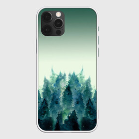 Чехол для iPhone 12 Pro Max с принтом акварельный лес градиент в Кировске, Силикон |  | Тематика изображения на принте: акварель | горы | деревья | дымка | ели | лес | нрадиент | олень | отражение | природа | рисунок | силуэты