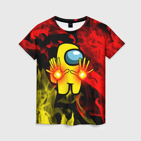Женская футболка 3D с принтом Маг огня 