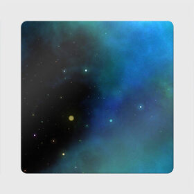 Магнит виниловый Квадрат с принтом Туманный космос в Кировске, полимерный материал с магнитным слоем | размер 9*9 см, закругленные углы | Тематика изображения на принте: арт | звезда | звёзды | космос | небо | ночное небо | ночь | облако | рисунок | сияние | туманность | яркие цвета