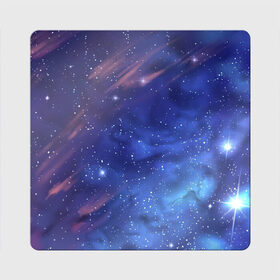 Магнит виниловый Квадрат с принтом Звёздное небо в Кировске, полимерный материал с магнитным слоем | размер 9*9 см, закругленные углы | Тематика изображения на принте: арт | звезда | звёзды | космос | небо | ночное небо | ночь | облако | рисунок | сияние | туманность | яркие цвета