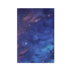 Обложка для паспорта матовая кожа с принтом Звёздное небо в Кировске, натуральная матовая кожа | размер 19,3 х 13,7 см; прозрачные пластиковые крепления | арт | звезда | звёзды | космос | небо | ночное небо | ночь | облако | рисунок | сияние | туманность | яркие цвета