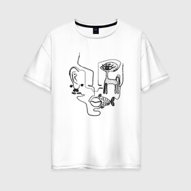 Женская футболка хлопок Oversize с принтом Absurd 1 в Кировске, 100% хлопок | свободный крой, круглый ворот, спущенный рукав, длина до линии бедер
 | Тематика изображения на принте: 