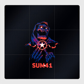 Магнитный плакат 3Х3 с принтом Sum 41 в Кировске, Полимерный материал с магнитным слоем | 9 деталей размером 9*9 см | metall | music | punk | rock | sum 41 | альтернатива | метал | музло | музыка | панк | рок | сам 41