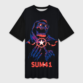 Платье-футболка 3D с принтом Sum 41 в Кировске,  |  | metall | music | punk | rock | sum 41 | альтернатива | метал | музло | музыка | панк | рок | сам 41