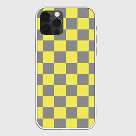 Чехол для iPhone 12 Pro Max с принтом Цвет года в Кировске, Силикон |  | pantone | геометрия | желтый цвет | квадраты | серый цвет | цвета нового года