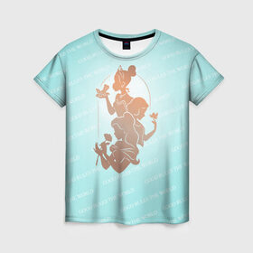 Женская футболка 3D с принтом Good rules the World в Кировске, 100% полиэфир ( синтетическое хлопкоподобное полотно) | прямой крой, круглый вырез горловины, длина до линии бедер | disney princess | vdkotan