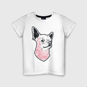 Детская футболка хлопок с принтом Собака матрос в Кировске, 100% хлопок | круглый вырез горловины, полуприлегающий силуэт, длина до линии бедер | диамант | матрос | маяк | молния | пирсинг | собака | тату