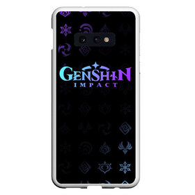 Чехол для Samsung S10E с принтом GENSHIN IMPACT в Кировске, Силикон | Область печати: задняя сторона чехла, без боковых панелей | Тематика изображения на принте: genshin impact | анемо | геншин импакт | гео | гидро | игры | крио | пиро | электро