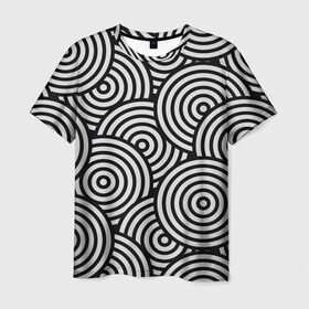 Мужская футболка 3D с принтом Цель в Кировске, 100% полиэфир | прямой крой, круглый вырез горловины, длина до линии бедер | abstrakt | black | glitch | texture.краски | white | абстракция | глитч | градиент | зебра | краски | круг | мишень | паттерн | полигоны | текстура | цвет | цель