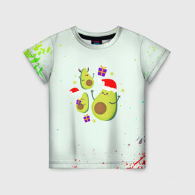Детская футболка 3D с принтом Новогодние Авокадо в Кировске, 100% гипоаллергенный полиэфир | прямой крой, круглый вырез горловины, длина до линии бедер, чуть спущенное плечо, ткань немного тянется | авокадо | веган | еда блогеров | мемы | минимализм | прикольные картинки | прикольные надписи | растение | смешное авокадо | фрукт