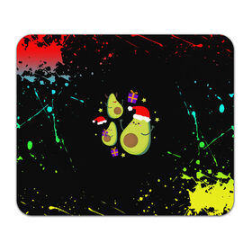 Коврик для мышки прямоугольный с принтом Новогодние Авокадо в Кировске, натуральный каучук | размер 230 х 185 мм; запечатка лицевой стороны | авокадо | веган | еда блогеров | мемы | минимализм | прикольные картинки | прикольные надписи | растение | смешное авокадо | фрукт
