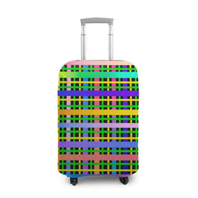 Чехол для чемодана 3D с принтом Цветной беспредел в Кировске, 86% полиэфир, 14% спандекс | двустороннее нанесение принта, прорези для ручек и колес | Тематика изображения на принте: весна | градиент | краски | праздник | радостное настроение