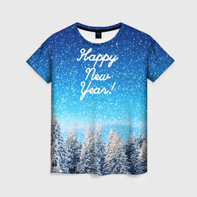 Женская футболка 3D с принтом Happy New Year в Кировске, 100% полиэфир ( синтетическое хлопкоподобное полотно) | прямой крой, круглый вырез горловины, длина до линии бедер | 2020 | 2021 | happy | new year | быка | гирлянда | дед мороз | елка | зеленый | игрушка | клаус | конфеты | нг | новый год | носок | перчатка | подарок | полосы | рождество | с | санта | сладости | снег | снеговик
