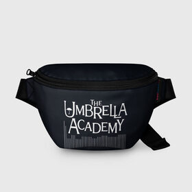 Поясная сумка 3D с принтом Umbrella Academy в Кировске, 100% полиэстер | плотная ткань, ремень с регулируемой длиной, внутри несколько карманов для мелочей, основное отделение и карман с обратной стороны сумки застегиваются на молнию | 5 | academy umbrella | cha cha | diego | hazel | klaus | vanya | академия амбрелла | ваня харгривз | диего | пятый | харгривз | хейзел | хейзел и чача | чача