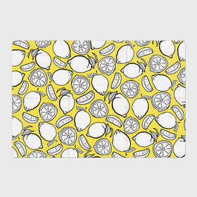 Магнитный плакат 3Х2 с принтом Illuminating Lemon в Кировске, Полимерный материал с магнитным слоем | 6 деталей размером 9*9 см | 2021 | винтаж | лимоны | ретро | фрукты | цвет года