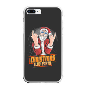 Чехол для iPhone 7Plus/8 Plus матовый с принтом Christmas Club Party в Кировске, Силикон | Область печати: задняя сторона чехла, без боковых панелей | christmas | merry christmas | дед мороз | ёлка | зима | мороз | новый год | подарок | праздник | рождество | с новым годом | санта клаус | снегурочка | снежинки