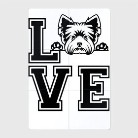Магнитный плакат 2Х3 с принтом Люблю Йорков в Кировске, Полимерный материал с магнитным слоем | 6 деталей размером 9*9 см | dog | yorkie | yorkshire terrier | домашний питомец | дрессировщик | друг человека | йорик | йорк | йоркширский терьер | кинолог | любитель собак | люблю | любовь | питомник | собака | собаковод | собачка
