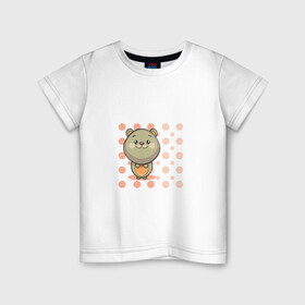 Детская футболка хлопок с принтом Морская Свинка в Кировске, 100% хлопок | круглый вырез горловины, полуприлегающий силуэт, длина до линии бедер | горох | грызун | детские | животные | звери | морская свинка | мультфильмы | точки | шарики