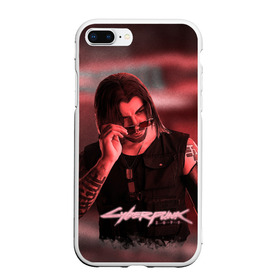 Чехол для iPhone 7Plus/8 Plus матовый с принтом Johnny Silverhand Cyberpunk в Кировске, Силикон | Область печати: задняя сторона чехла, без боковых панелей | ceberpunk | johnny | silverhand | андроид | джонни | киану | киберпанк | киборг | ривз | сильверхенд