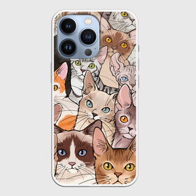 Чехол для iPhone 13 Pro с принтом Котики в Кировске,  |  | cat | cats | cosmos | kitten | mem | memes | rose | roses | глаза | глазки | киска | космос | кот | котёнок | котик | котики | котэ | котята | кошак | кошка | кошки | красивая | мем | мемчики | милая | прикольная | розы | светлая