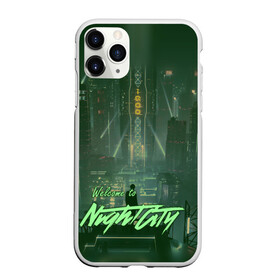 Чехол для iPhone 11 Pro Max матовый с принтом Welcome to Night City в Кировске, Силикон |  | ceberpunk | city | night | welcome | киберпанк