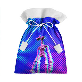 Подарочный 3D мешок с принтом Siren Head - Helloween в Кировске, 100% полиэстер | Размер: 29*39 см | Тематика изображения на принте: glitch | glitch siren head | rgb | siren head | sirena | глитч | глич | ретро | сирейноголовый | сирена | сиреноголовый