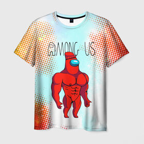 Мужская футболка 3D с принтом Among Us Fitness (Z) в Кировске, 100% полиэфир | прямой крой, круглый вырез горловины, длина до линии бедер | 