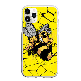 Чехол для iPhone 11 Pro матовый с принтом Дикая пчела в Кировске, Силикон |  | дикая пчела | жало | мед | насекомые | опасность | соты | текстура | шершень