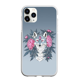 Чехол для iPhone 11 Pro матовый с принтом Тотем волка и цветы в Кировске, Силикон |  | арт | вектор | внутренний | волк | волчара | волченок | волчица | животные | звери | листья | пионы | природа | рисунок | тотем | третий глаз | цветы
