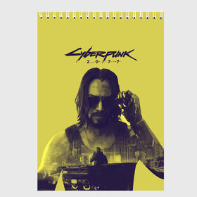 Скетчбук с принтом Cyberpunk 2077 в Кировске, 100% бумага
 | 48 листов, плотность листов — 100 г/м2, плотность картонной обложки — 250 г/м2. Листы скреплены сверху удобной пружинной спиралью | 2077 | action | cyberpunk | cyberpunk 2077 | rpg | игра | киану ривз | киберпанк | найт сити | рпг