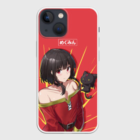 Чехол для iPhone 13 mini с принтом Megumin с кошечкой в Кировске,  |  | aqua | darkness | kazuma | kono subarashii | konosuba | megumin | аква | богиня благословляет этот прекрасный мир | даркнес | даркнесс | казума | коносуба | мегумин | юн юн