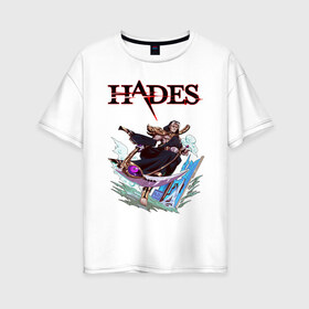 Женская футболка хлопок Oversize с принтом HADES THANATOS в Кировске, 100% хлопок | свободный крой, круглый ворот, спущенный рукав, длина до линии бедер
 | aphrodite | artemis | athena | hade | hades | nyx. | poseidon | zagreus | zeus | афродита | загрей | зевс | игра hades | посейдон