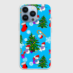 Чехол для iPhone 13 Pro с принтом Новый год в Кировске,  |  | happy new year | new ear | pattern | snow | winter | year | год | новогодний паттерн. паттерн | новый | новый год