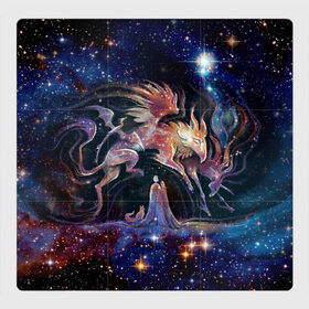 Магнитный плакат 3Х3 с принтом Дивные звери в Кировске, Полимерный материал с магнитным слоем | 9 деталей размером 9*9 см | волшебство | грифон | единорог | звёзды | колыбельная | космос | кот | любовь | мечты | ночь | пара | сказка | сон
