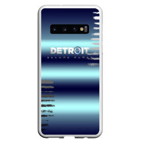 Чехол для Samsung Galaxy S10 с принтом DETROIT BECOME HUMAN в Кировске, Силикон | Область печати: задняя сторона чехла, без боковых панелей | Тематика изображения на принте: android | connor | detroit become human | game | rk 800 | urban | будущее | город | детроит | игры | мир | роботы | технологии