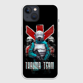 Чехол для iPhone 13 с принтом CYBERPUNK TRAUMA TEAM в Кировске,  |  | ambulance | cd prodject | cyberpunk 2077 | future | game | japan | kianu | logo | medicine | pc | rpg | samurai | trauma | trauma team | банды | будущее | игры | киану ривз | киберпанк | киберпанк 2077 | киборги | компьютер | медики скорая 