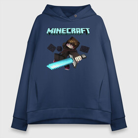 Женское худи Oversize хлопок с принтом Minecraft в Кировске, френч-терри — 70% хлопок, 30% полиэстер. Мягкий теплый начес внутри —100% хлопок | боковые карманы, эластичные манжеты и нижняя кромка, капюшон на магнитной кнопке | minecraft | алекс | белый | блоки | ведьма | взрывчатка | визера | волк | гаст | добывать | дракон | зеленый куб | зомби | игра | крафт | крипер | кубики | лошадка | майн | майнкрафт | манкрафт | овечка | оцелот