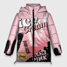 Женская зимняя куртка 3D с принтом BLACKPINK ICE CREAM в Кировске, верх — 100% полиэстер; подкладка — 100% полиэстер; утеплитель — 100% полиэстер | длина ниже бедра, силуэт Оверсайз. Есть воротник-стойка, отстегивающийся капюшон и ветрозащитная планка. 

Боковые карманы с листочкой на кнопках и внутренний карман на молнии | black pink | blackpink | ice cream | k pop | блэкпинк | дженни | джису | к поп | лиса | розэ