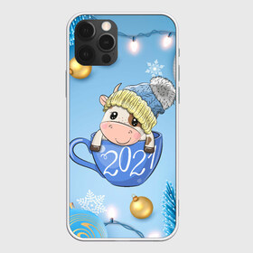 Чехол для iPhone 12 Pro Max с принтом Милый бычок в кружке 2021 в Кировске, Силикон |  | 2021 | 7 января | bull | newyear | santa | бык | быки | бычок | год быка | дед мороз | корова | новогодние каникулы | новогодние праздники | новый 2021 | новый год | новый год 2021 | рождество | сани | санта | санта клаус