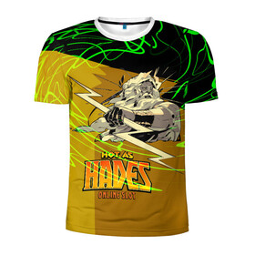 Мужская футболка 3D спортивная с принтом Hades (Зевс) в Кировске, 100% полиэстер с улучшенными характеристиками | приталенный силуэт, круглая горловина, широкие плечи, сужается к линии бедра | hades | аид | загрей | зевс | игра | олимп
